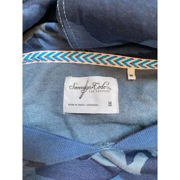 SOVEREIGN Code BNWOT Mens Hooded Sweatshirt Medium "Oracle" Blue Camo - Picture 5 of 8